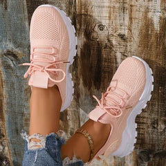 Lage sneaker met mesh bovenkant