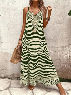 Maxi jurk met leopard print