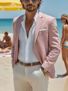 Blazer met V-hals en knopen