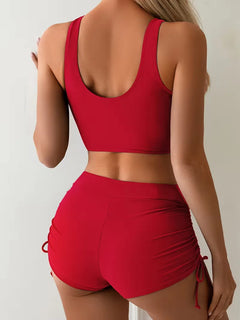 Bikini met criss-cross top
