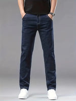 Straight jeans met zichtbare stiksels