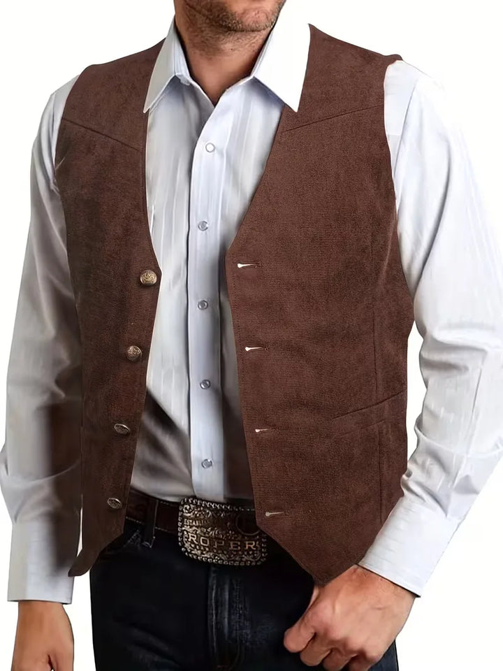 Gilet met V-hals en knopen