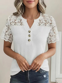 T-shirt met kantdetails