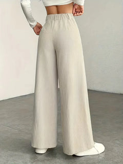 Wide leg broek met hoge taille