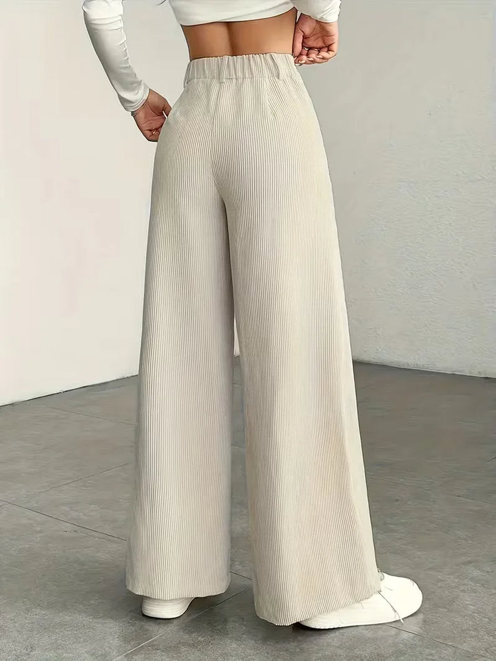 Wide leg broek met hoge taille