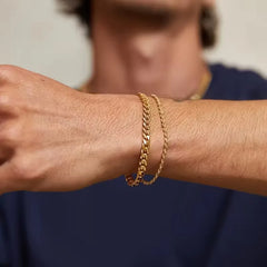 Armbanden set met Cuban link en rope chain