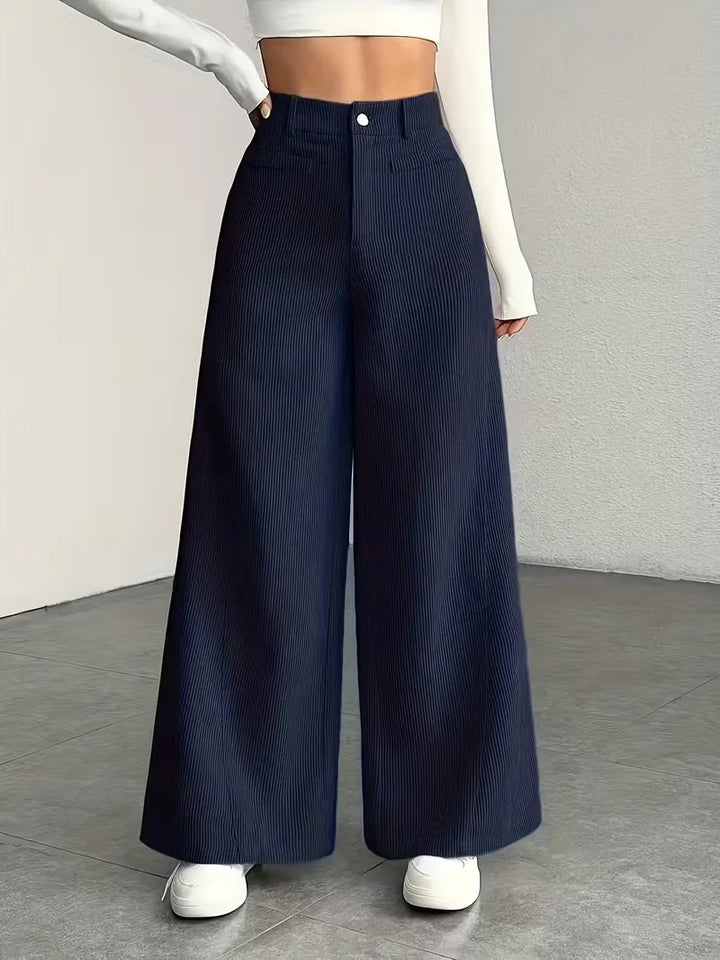 Wide leg broek met hoge taille