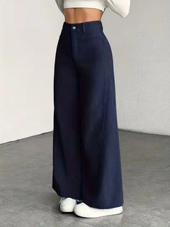 Wide leg broek met hoge taille