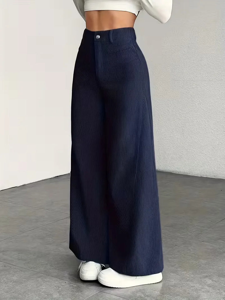 Wide leg broek met hoge taille