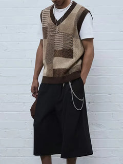 Sweater vest met geometrisch patroon