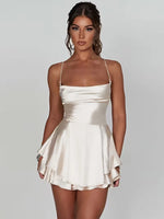 Feestjurk met spaghetti straps