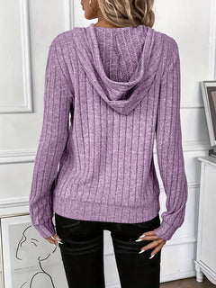 Hoodie met ribbelstructuur