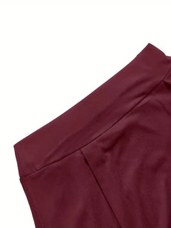 High-waisted slim fit short