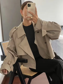 Trenchcoat met oversized fit