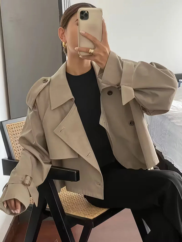 Trenchcoat met oversized fit