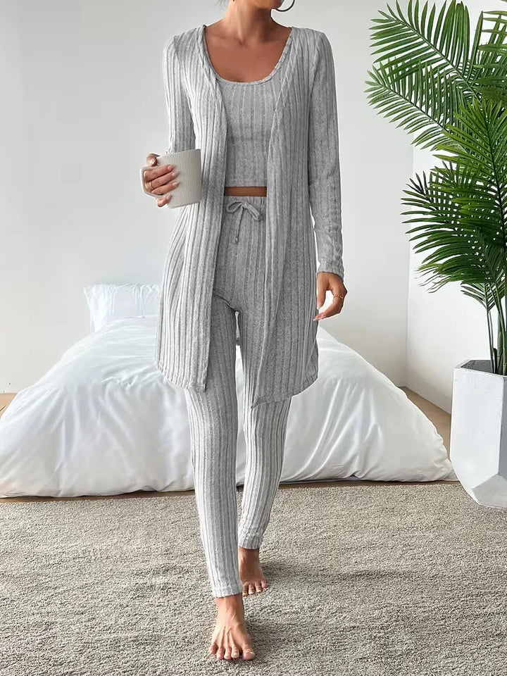 Driedelige set met cardigan