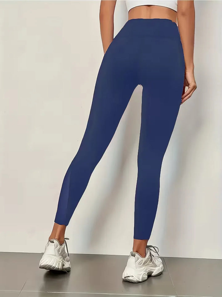 Legging met hoge taille en mesh panelen