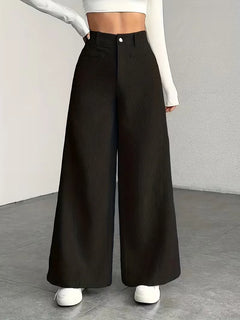 Wide leg broek met hoge taille