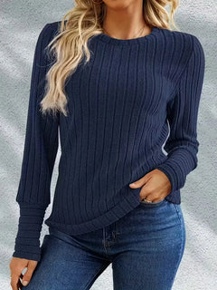 Longsleeve met ribbelstructuur