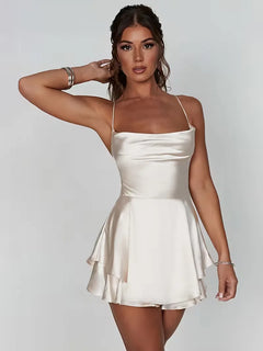 Feestjurk met spaghetti straps