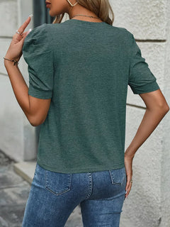 T-shirt met puffed sleeves