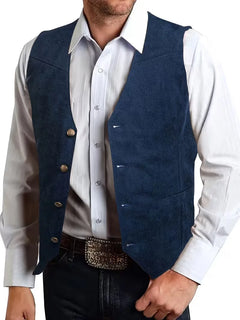 Gilet met V-hals en knopen
