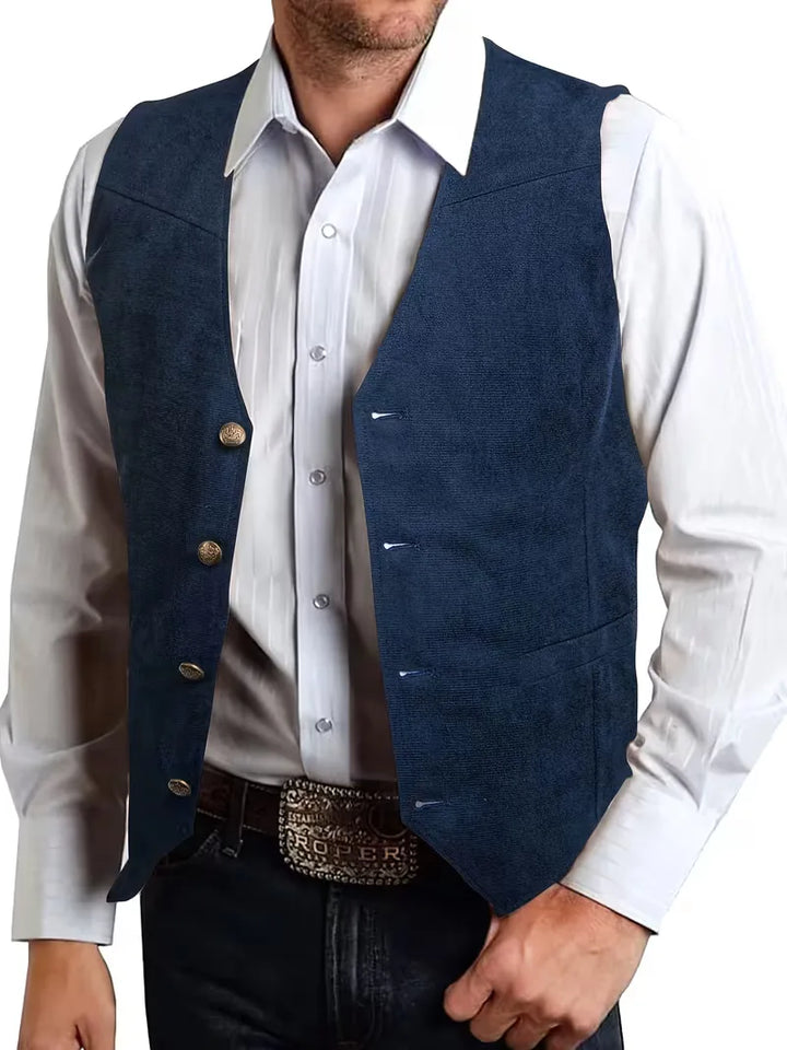 Gilet met V-hals en knopen