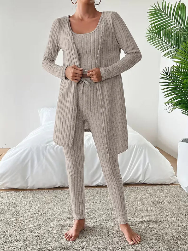 Driedelige set met cardigan