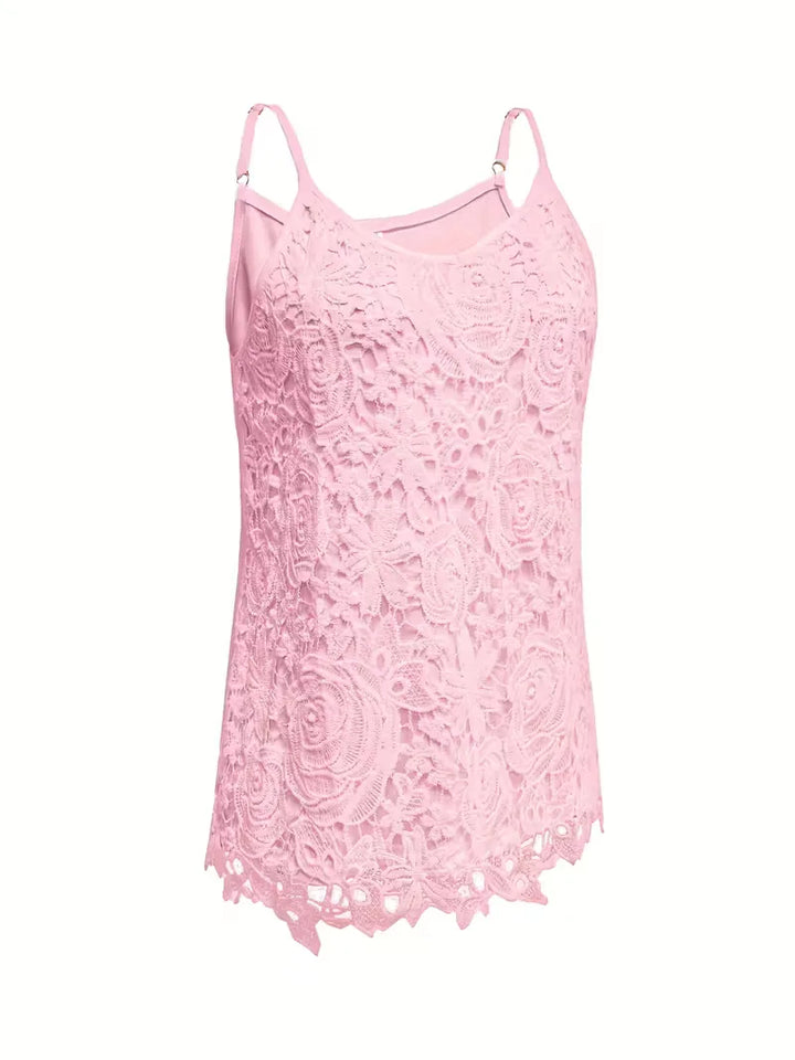 kanten tanktop met V-neck