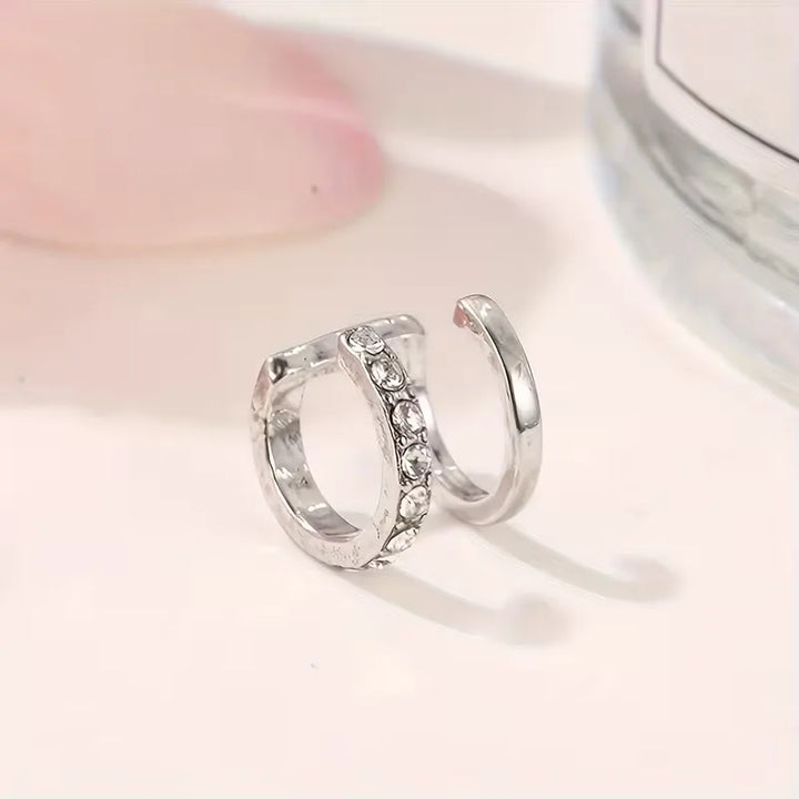 Oorbellen met clip-on en stenen