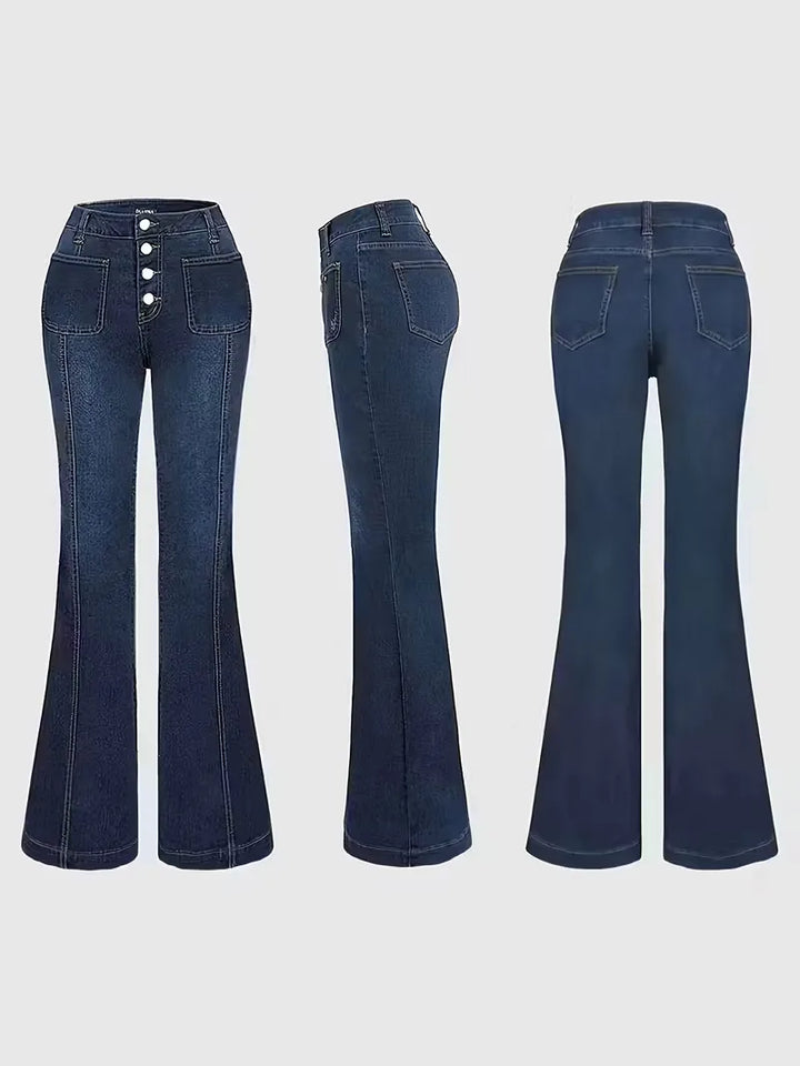 Flared jeans met hoge taille