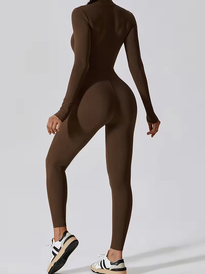 Jumpsuit met mock neckline
