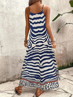 Maxi jurk met leopard print