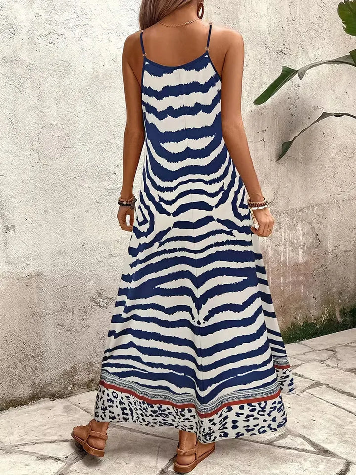 Maxi jurk met leopard print