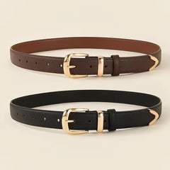 Smalle riem met gouden gesp