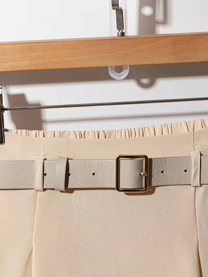 Plooirok met hoge taille