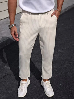 Slim fit pantalon met pinstripe