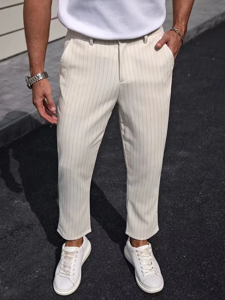 Slim fit pantalon met pinstripe