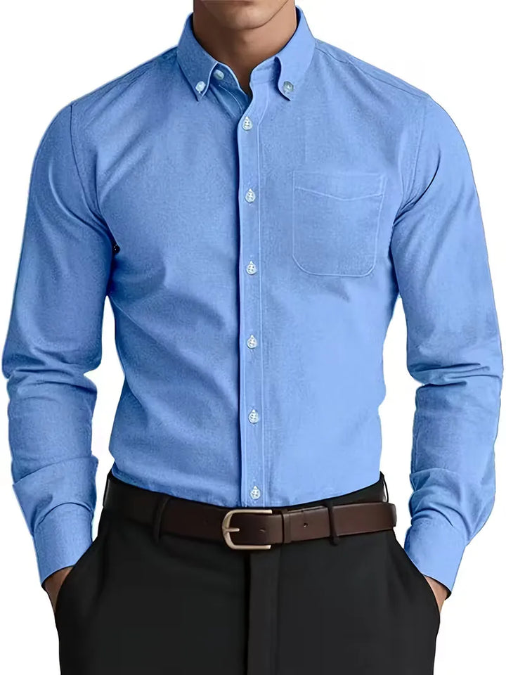 Casual overhemd met mandarin collar