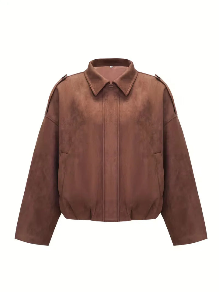 Oversized leren jas
