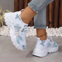Lage sneaker met butterfly print