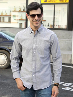 Casual overhemd met mandarin collar
