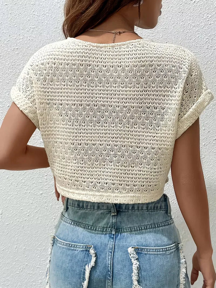 Oversized T-shirt met crochet patroon
