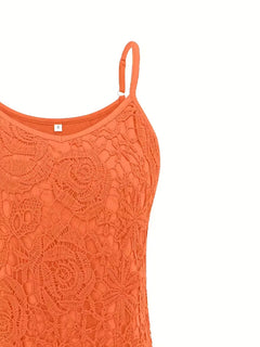 kanten tanktop met V-neck