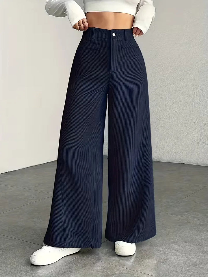 Wide leg broek met hoge taille