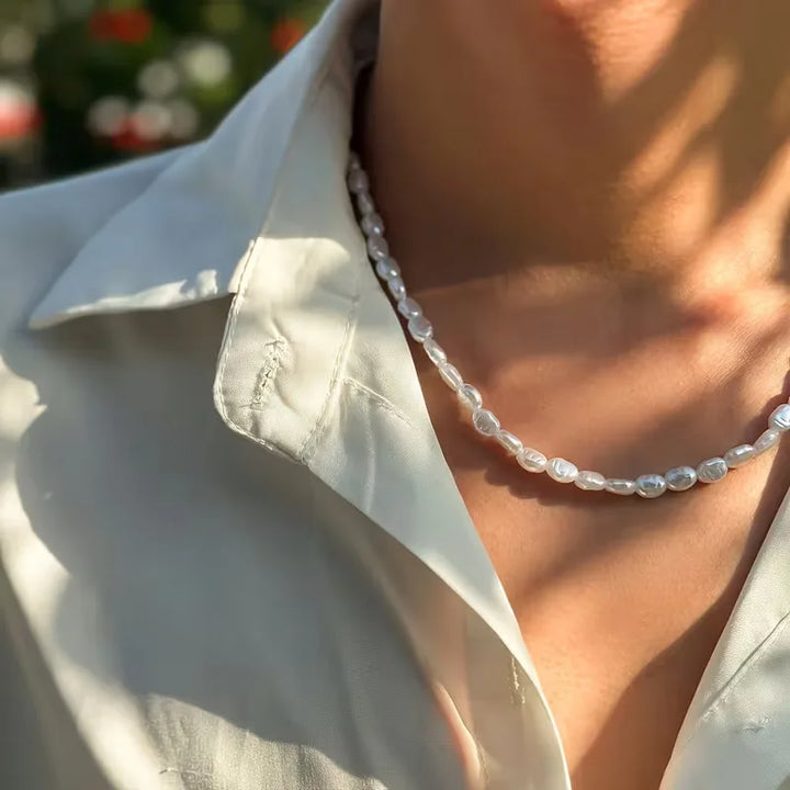 Barokke ketting met imitatie parels
