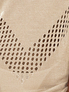 Beach cover-up met cut-out details
