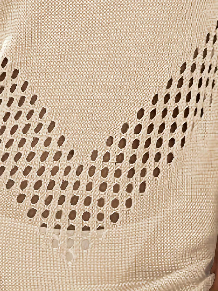 Beach cover-up met cut-out details