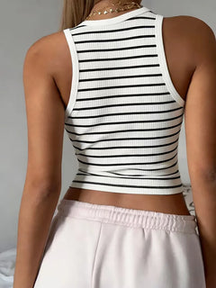 Crop top met ribbelstructuur
