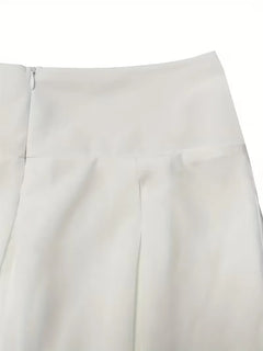 Plooirok met hoge taille